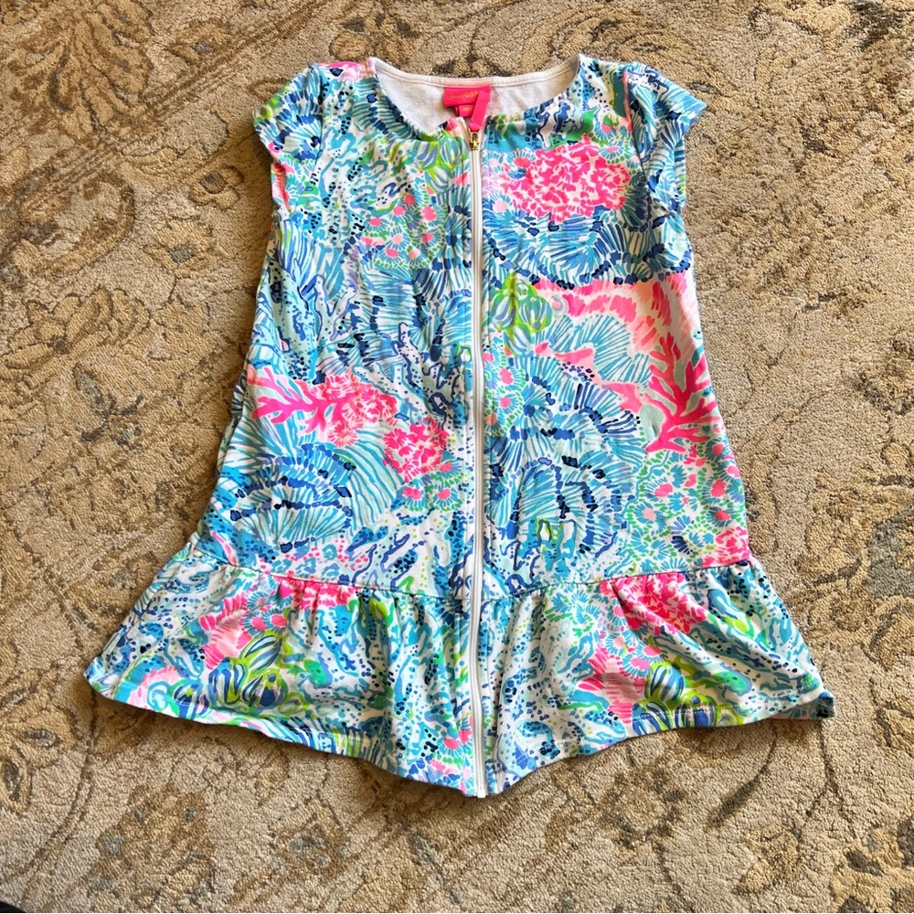 Lilly Pulitzer Colorful Floral Zip-Up Dress
